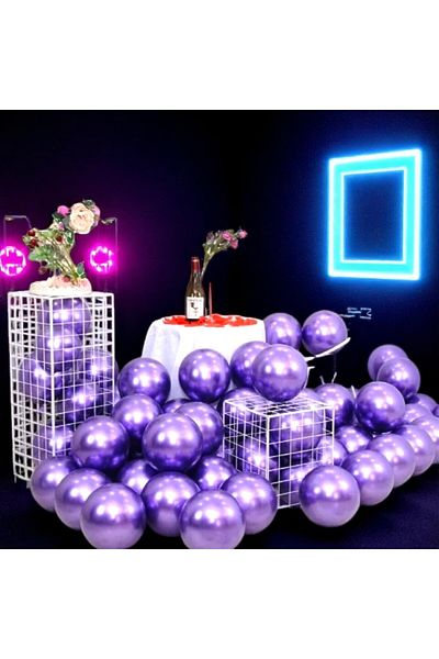 Kuzey Ultra High Quality 50Pcs Purple Chrome Balloon Mirror Balloon Glossy Balloon Metallic Balloon Chrome Purple Balloon