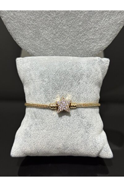 XUPING JEWELRY 18K yıldız detaylı gold charm bileklik