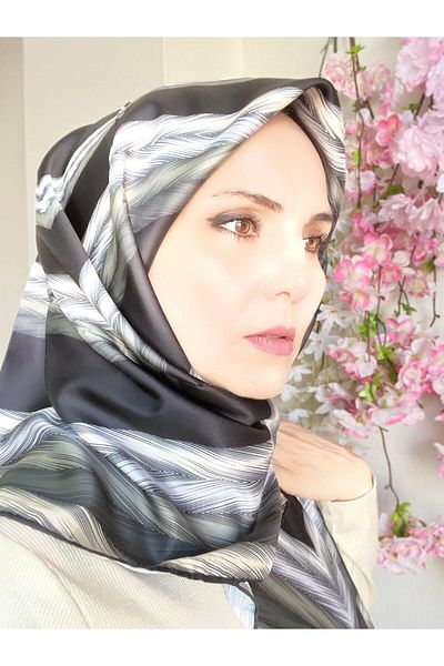 The Message Luxury Series Twill Silk Scarf |   Special Design Gold Patterned Premium Collection