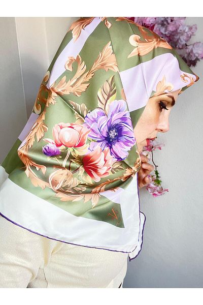 The Message Luxury Series Twill Silk Scarf |   Special Design Gold Patterned Premium Collection