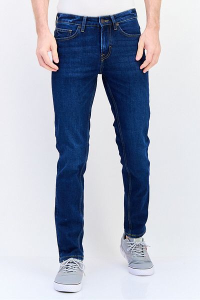 CELIO Men Slim Fit Wash Stretchable Denim, Navy