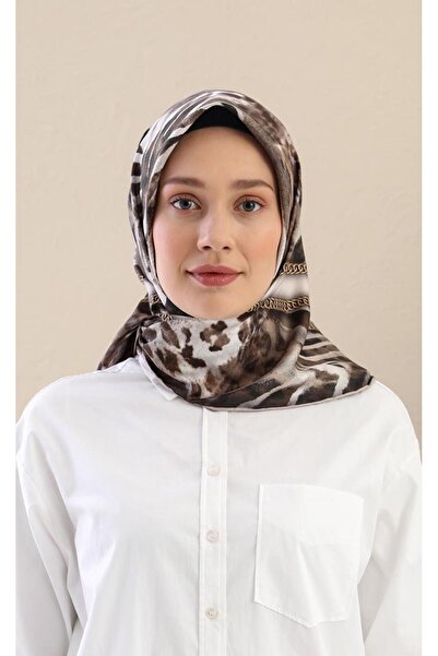 Levidor Μπεζ ψηφιακό κασκόλ από τυλίγματα