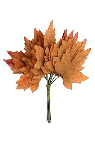 Generic 12 Piece Maple Leaves Home Decoration Accessories Orange/Green
