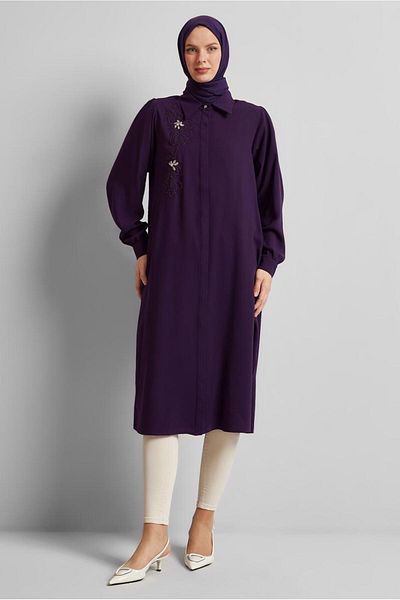 Alvina Shirt Collar Tunic Tunic 45372
