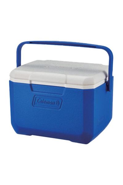 Generic Coleman 6-Person Performance HDPE Ice Chest with Bow Handle Blue and White 4.7 Liter