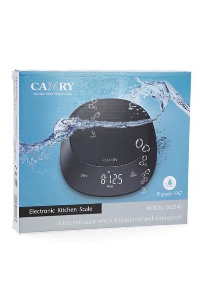 Generic CAMRY Electronic Dustproof and Waterproof Digital Display Kitchen Scale Black EK2240