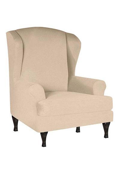 Generic Stretchable Couch Protector Recliner Sofa Slipcover Beige 28 x 28cm
