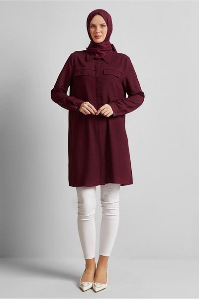 Alvina Shirt Collar Tunic 45683