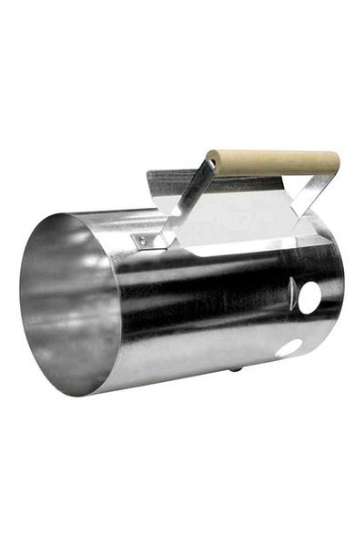 Generic Grill Mark Charcoal Chimney Starter Chrome 10.5 x 6.5inch