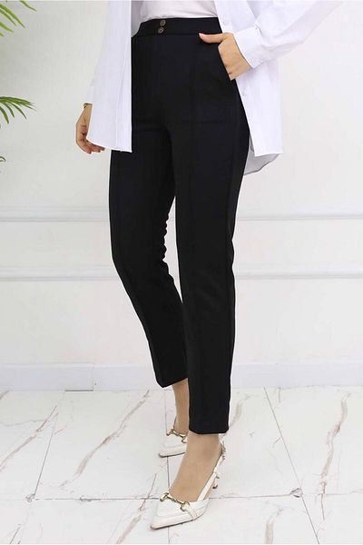 TRENDTESETTÜR Women's Black Tight Pants t 5403