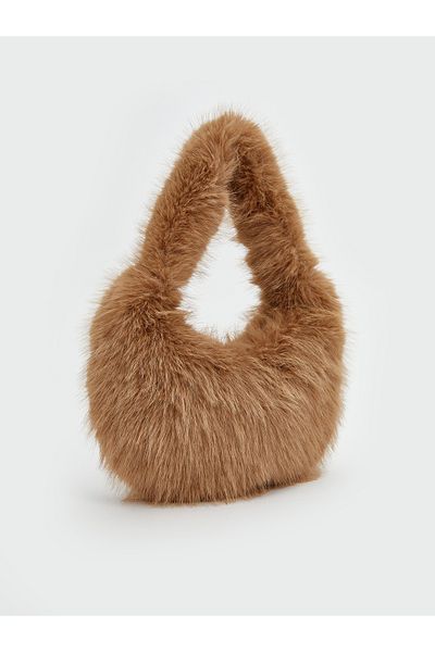LC Waikiki Furry Women's Baguette Bag