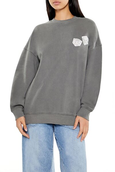 Forever 21 Dont Play With My Heart Baskılı Sweatshirt