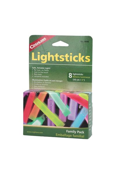 Generic COGHLANS 8-Piece Non-Toxic Lightsticks with Chemi-Luminescent Technology Multicolor 4inch