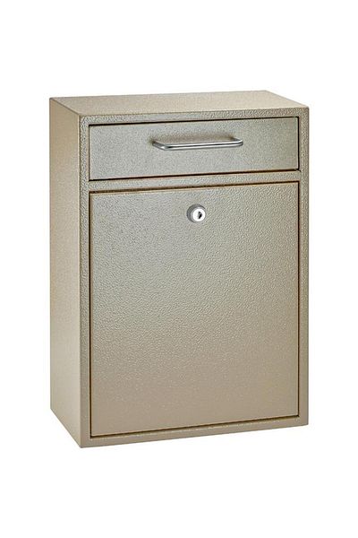 Generic erorex Wall Mount Tamper-Proof Heavy Duty Steel Mail Box with Lock Tan 7419