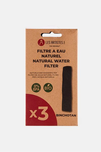 Les Artistes Paris 3Pcs Binchotan Charcoal, Black