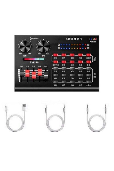 Generic 4-Piece R8 Live Sound Card Set Black/Red/White