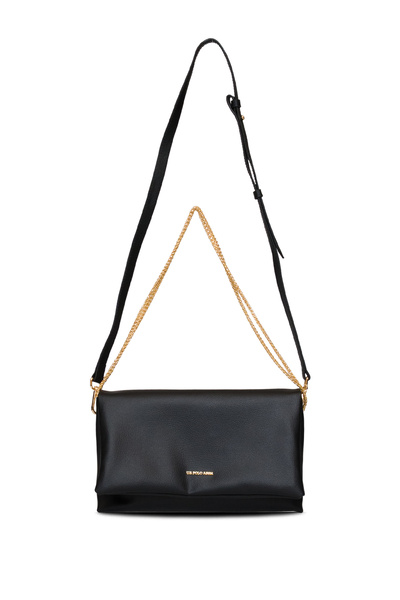 U.S. Polo Assn. Чорна жіноча поштова сумка Us25583