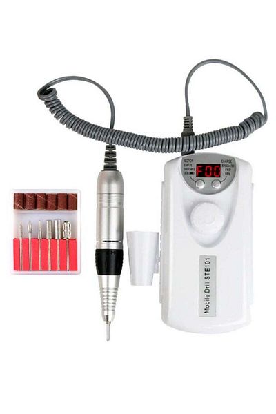 Generic Electric Nail Drill And Polishing Set White/Grey/Silver