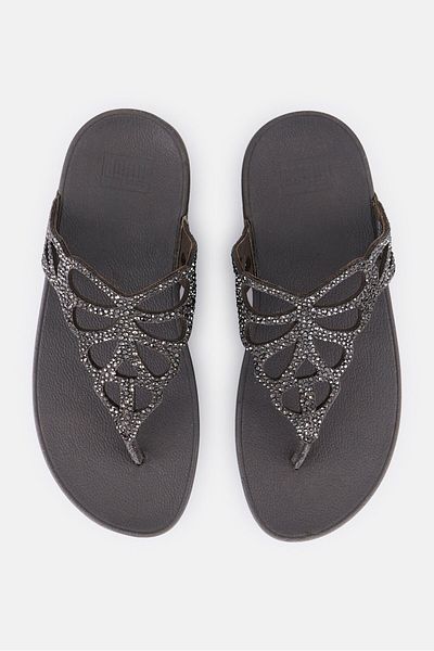 Fitflop Women Bumble Orystal Slip On Sandals, Grey