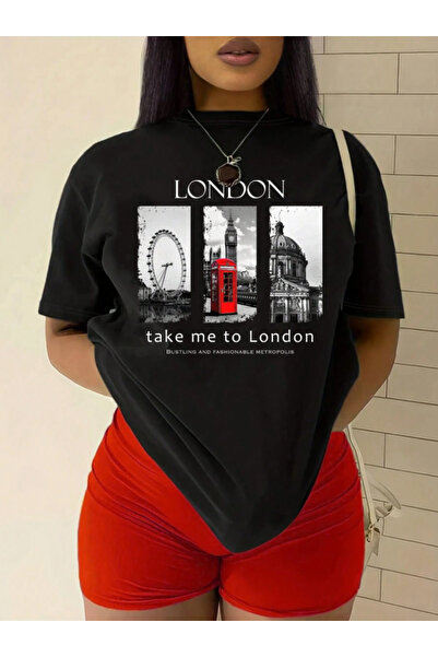 COHERENT Unisex ανδρικό/γυναικείο LONDON Προσαρμοσμένο εμπριμέ μπλουζάκι από ...