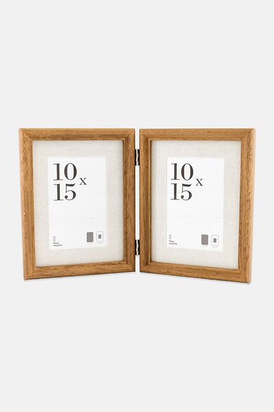 Muy Mucho Double Wooden Frame 10 x 15 , Brown