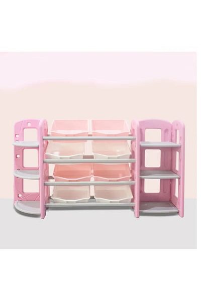 FULLJOY 8-Bin Toy Organizer with 2 6-Tier Corner Shelves