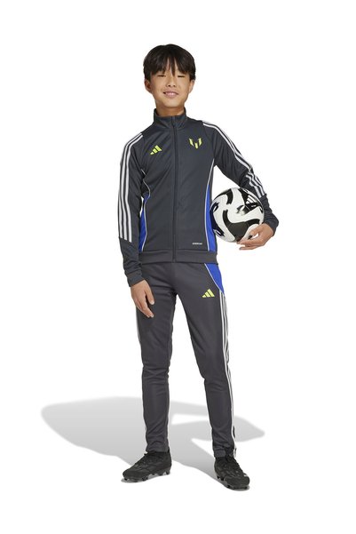 adidas Pantaloni de trening cu dungi pentru băieți, gri JI5456-MESSI PNT Y