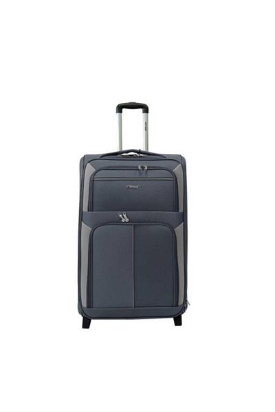 Generic STARGOLD 4PCS Fabric Trolley Luggage Set, Durable 2-Wheel Travel Bags 20-32", VT-TR511 Dark Grey