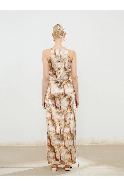 LC Waikiki Halter Neck Patterned Strap Dress