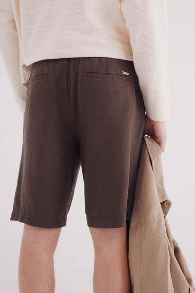 Springfield Slim fit linen Bermuda shorts