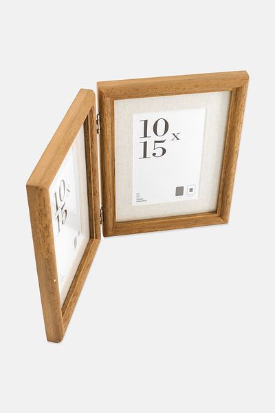Muy Mucho Double Wooden Frame 10 x 15 , Brown