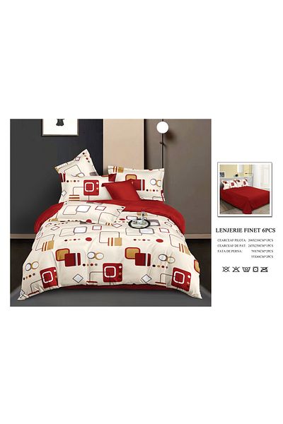 CHIRASO CHIRASO Bedding Set, FINET, 6 Pieces, Bed Sheet 245x250, Quilt 200x230, 4 Pillowcases