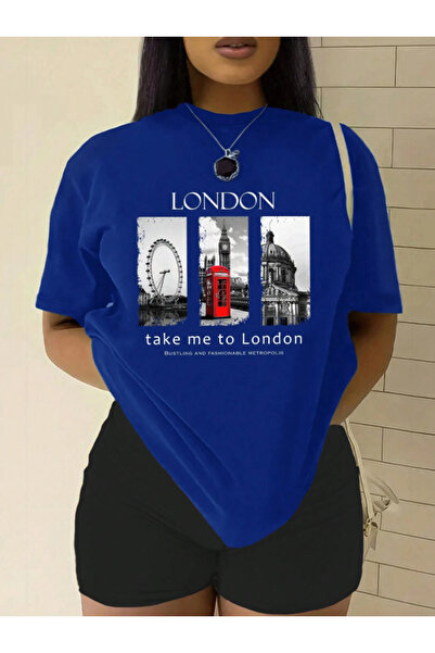 COHERENT Unisex ανδρικό/γυναικείο LONDON Προσαρμοσμένο εμπριμέ μπλουζάκι από ...