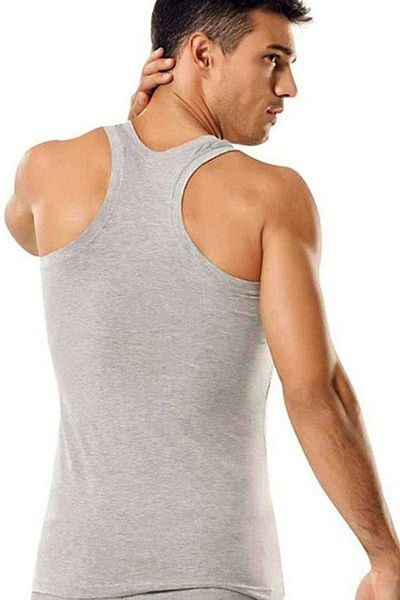 AC BOX 3 Pieces Passion Rib Sports Men's Gray Undershirt 0118