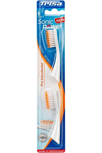 Trisa Trisa Sonic Power Pro Interdental Soft Toothbrush Refill 2pcs 9x Better Swiss Cleaning