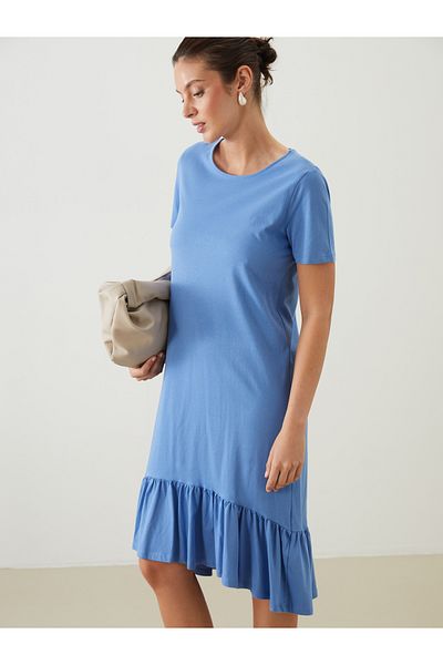 LC Waikiki Crew Neck Ruffle Dress