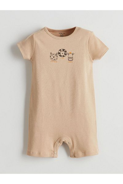 LC Waikiki New Season Crew Neck Printed Baby Boy Jumpsuit - S5K633Z1