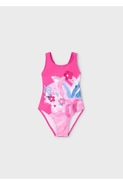 MAYORAL 3717 Girl's Fuchia Swimsuit