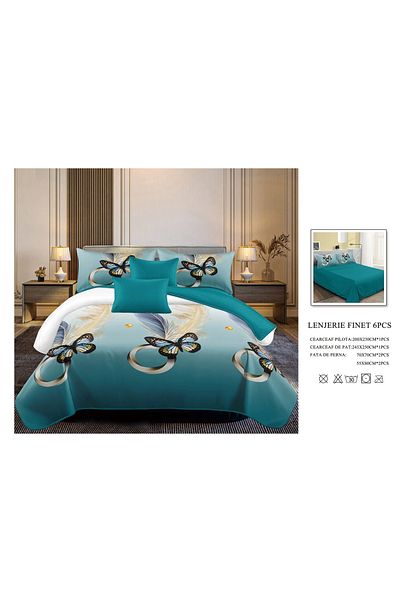 CHIRASO CHIRASO Bedding Set, FINET, 6 Pieces, Bed Sheet 245x250, Quilt 200x230, 4 Pillowcases