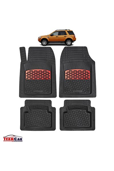 TEAMCAR Covorașe Auto ® Tip Tăviță Compatibile Land Rover Freelander Ii (2006–2014) - Red
