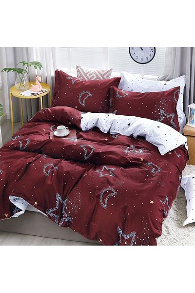 CHIRASO CHIRASO 4-Piece Bedding Set, Satin Cotton, Sheet 240x250 cm, 2 Pillowcases