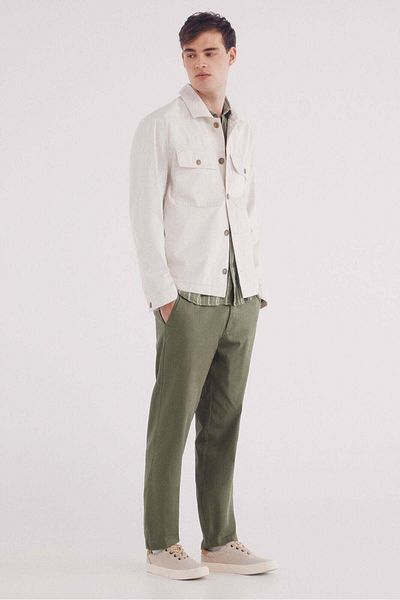 Springfield linen- cotton overshirt