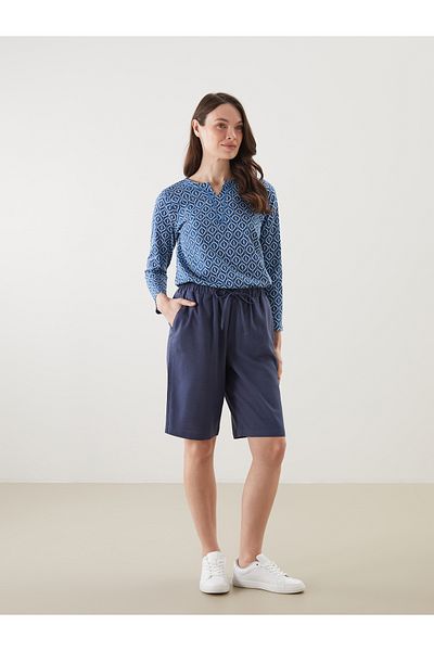 LC Waikiki Pantaloni scurți de damă din amestec de in cu talie elastică