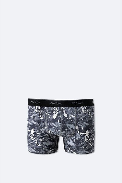 Avva Men's Gray Camouflage Patterned Single Boxer A51Y9502