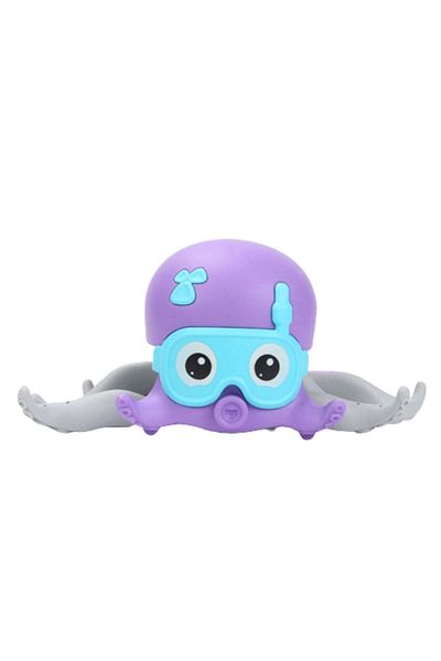 OEM Bath Toy, Octopus, Purple/Gray
