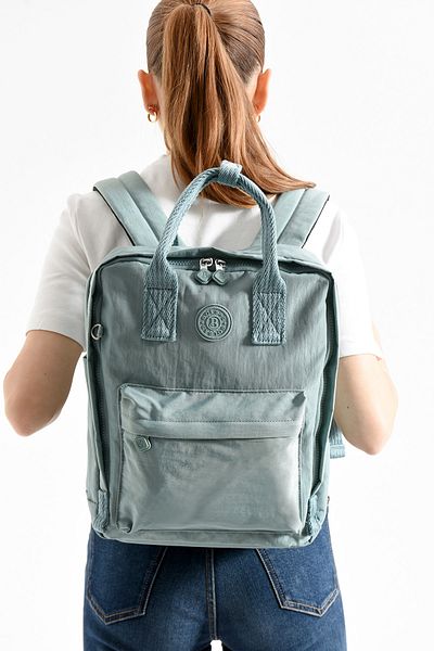 Just Polo Unisex Waterproof Imported Crinkle Fabric School Business and Travel Backpack