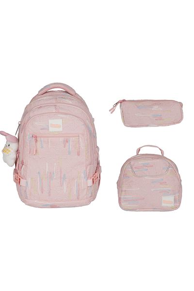 Relaxion Imported Pink Triple Set Children's Primary School Bag 1430