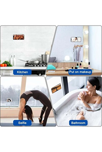 SKYDDAR INNOVATION Suport universal adeziv pentru telefon cu ventuză, silicon, 8x5.5cm, SKDR StickIt SO-PAD - Negru