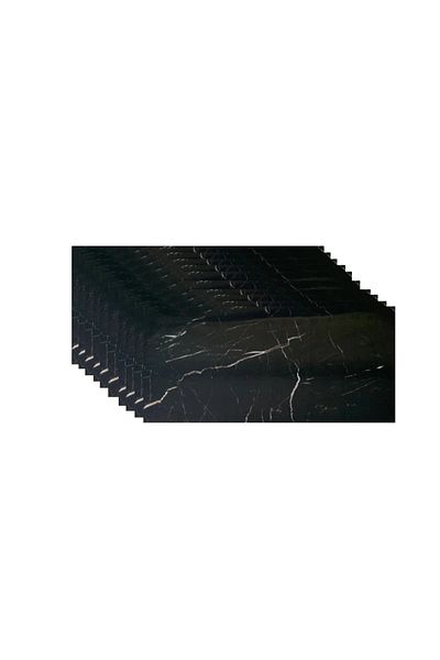 OEM Tapet x 10 buc lucios, impermeabil, autoadeziv, ușor de curățat, 30-60 cm, MARMURĂ NEAGRĂ