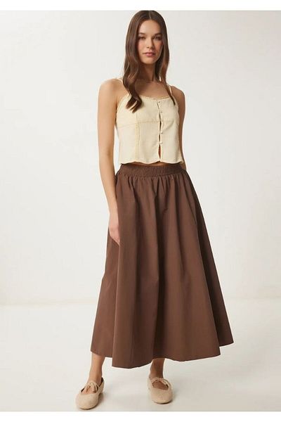 BUSEM S0017621 Bsm Waist Elastic Detailed Long Skirt